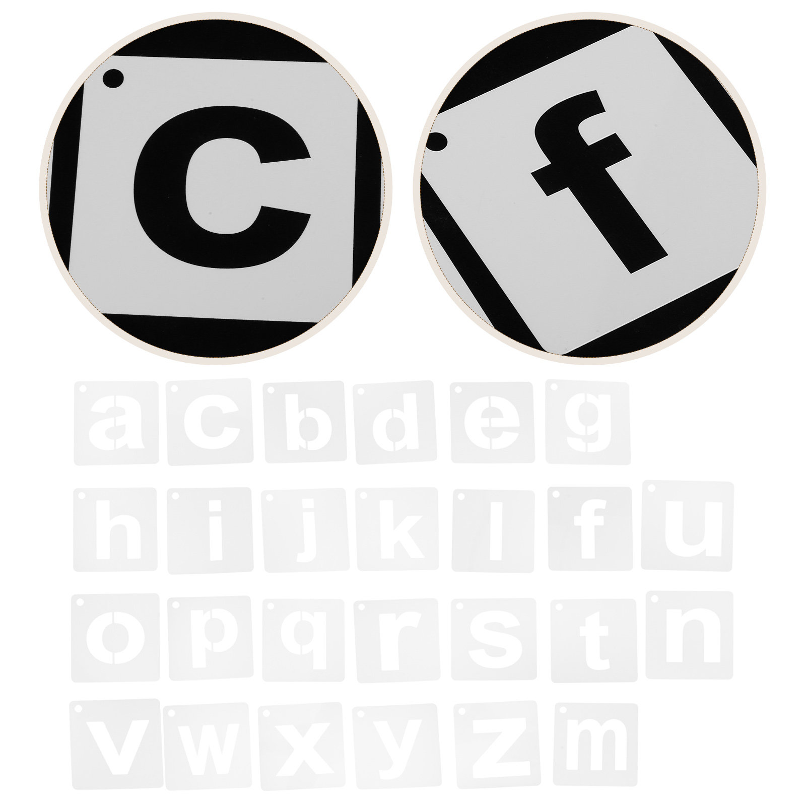 Art Craft Letter A - 1セットの再利用可能なA-Zアルファベットステンシルテンプレートは、早期識字学習、文字描画、絵画、工芸、ウォールアート、DIYジャーナリングに適しています。