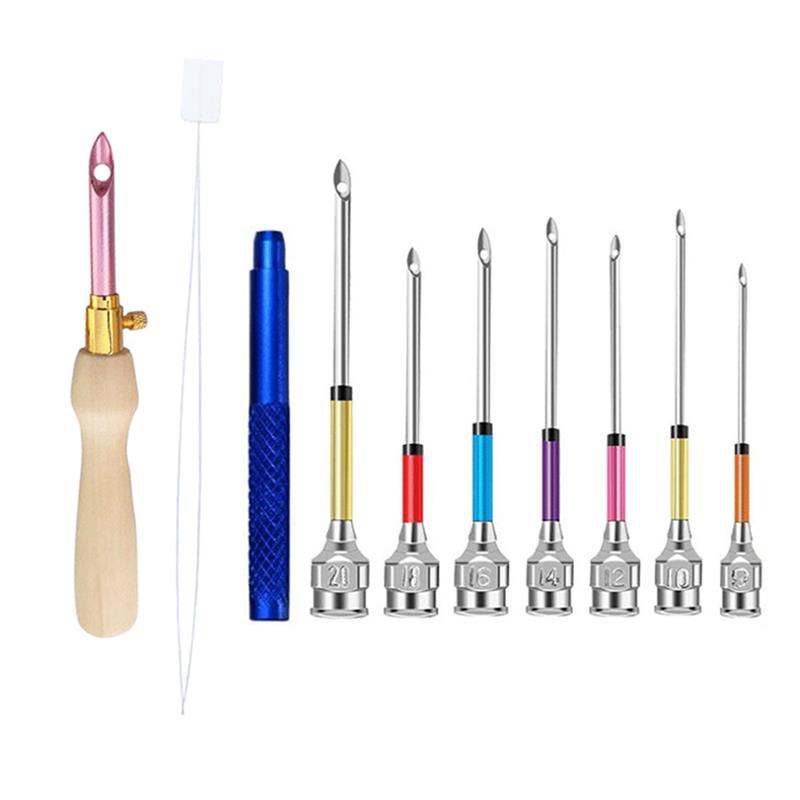 Punch Needle Kit - 1〜17のパンチ針キット,刺embroideryステッチツール,手縫い針,パッド付き