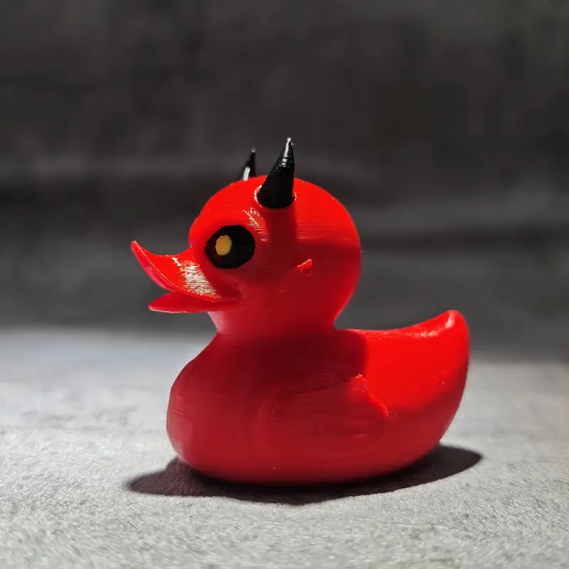 Art Craft Duck - 3Dプリント製 悪魔のアヒル像 ダークデビルダック ゴシックスタイル ギフト ハロウィン