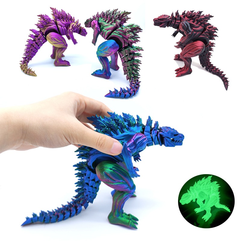 Art Craft Dinosaur - 3D 印刷筋肉恐竜アクションフィギュアミニおもちゃモンスターフィギュア関節可動関節フィギュアデスクトップ装飾品キッズギフト