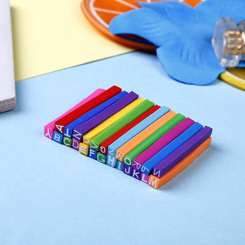 Art And Craft Letter Z - ネイル用ポリマークレイスティック,26ピース/セットA-Z文字,スティックカット,スライム用品,ネイルアート,装飾工芸品,5x50mm