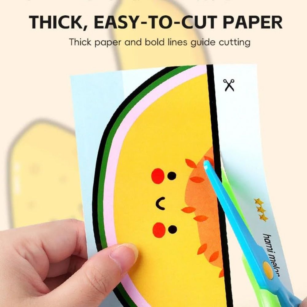 Art Craft For Preschoolers - 安全子供用ペーパーカッティングキット、ツール開発、アートクラフト、スクラップブッキング、トレーニング、就学前の切り絵練習、学校用