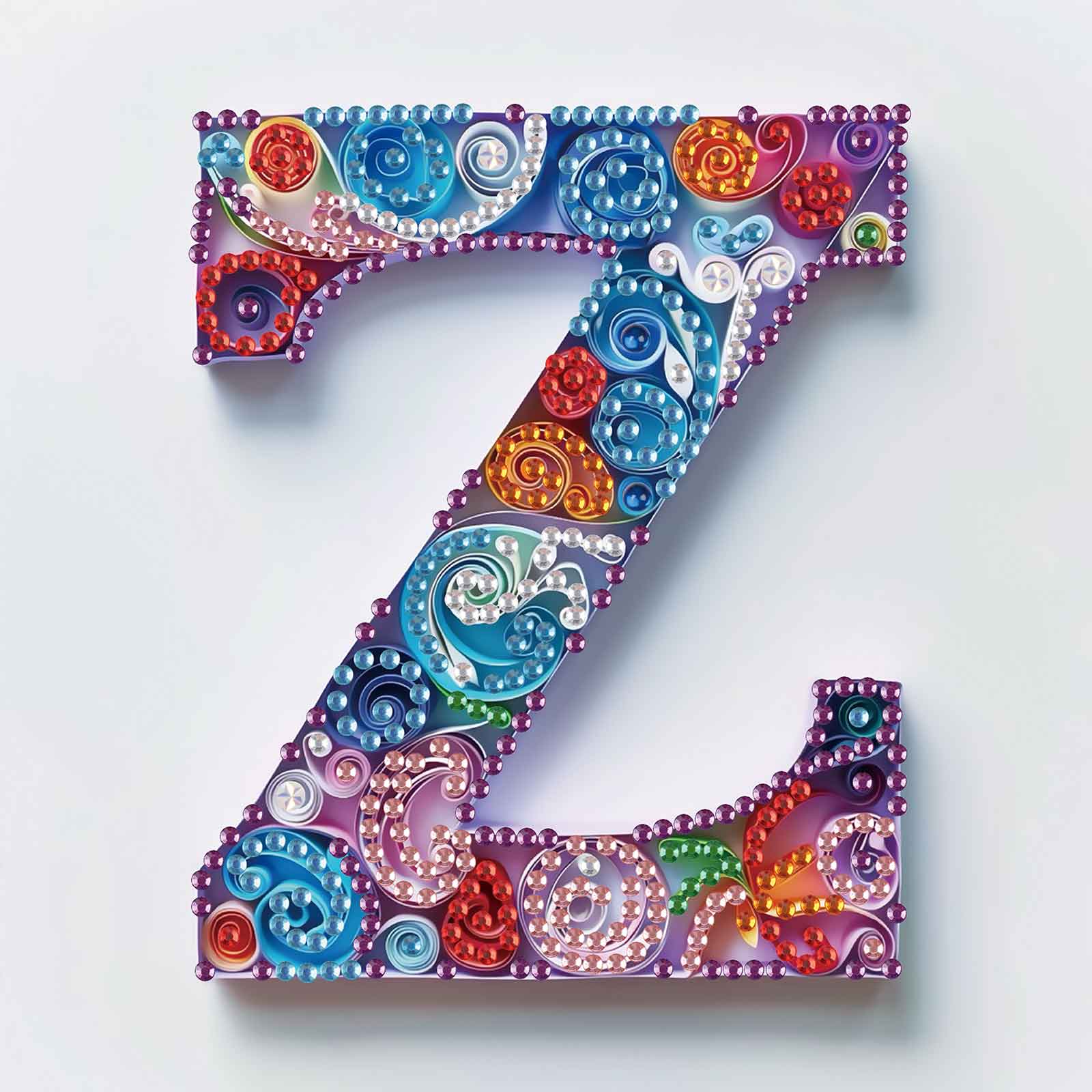 Art And Craft Letter Z - 特殊形状ダイヤモンドアートペインティングキット、文字Z DIY部分ダイヤモンドアートクラフトキット、家の装飾用手作りギフト 6.69x6.69インチ