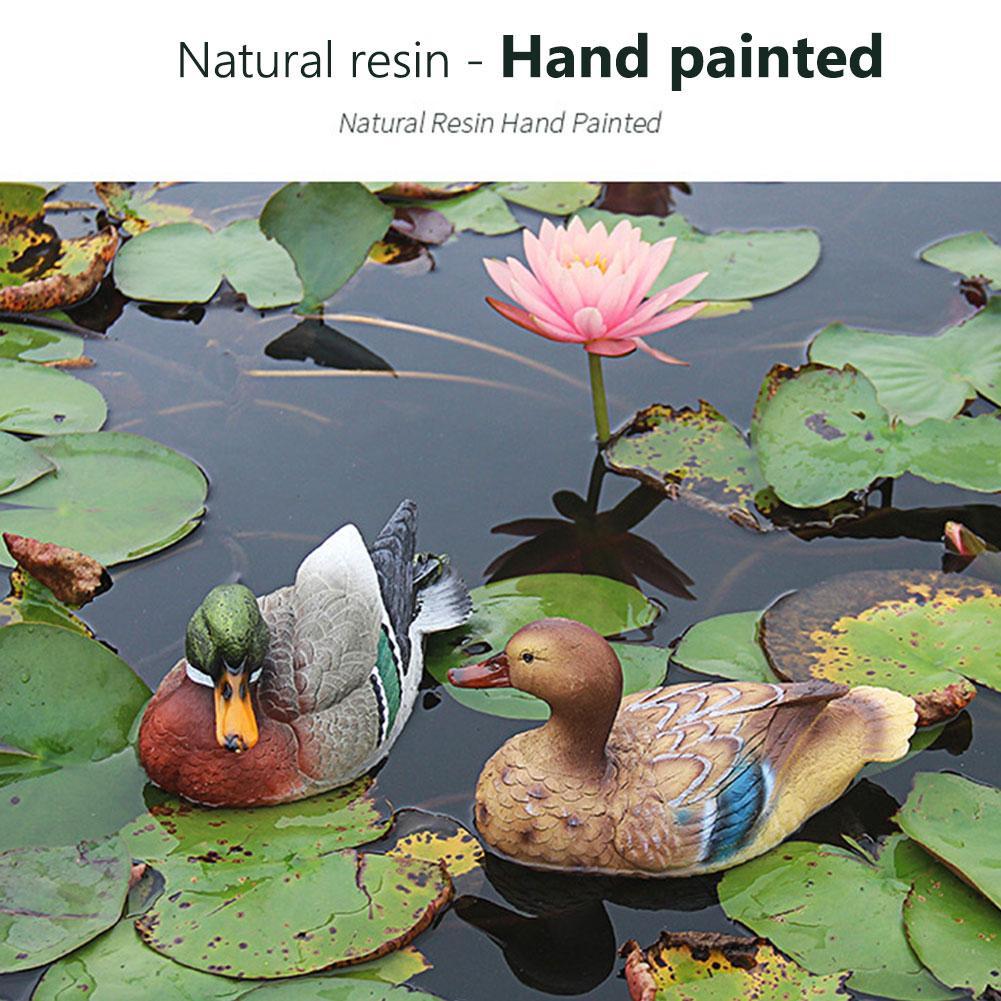 Art Craft Duck - 大きな屋外のアヒル像,かわいい樹脂,アヒルの像,池の装飾,動物の彫刻,家の装飾