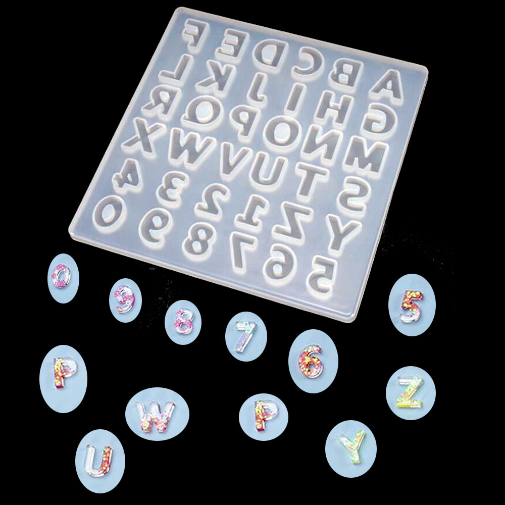 Art And Craft Letter Z - UVレジンエポキシアルファベットA～Zハローハッピーバースデー画材ホームクラフト用大文字ウェーブ英語文字シリコンモールド