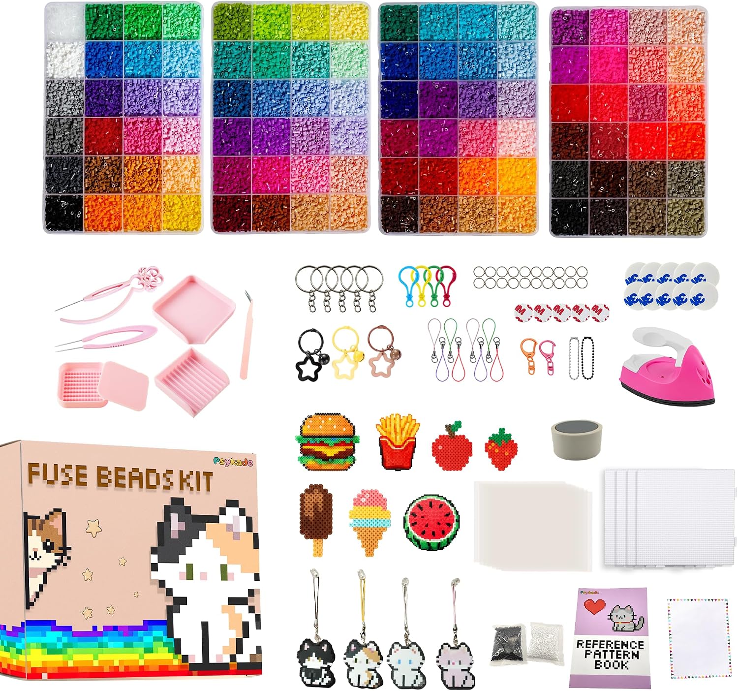Art Craft & Architecture - ヒューズビーズキット - 簡単DIY - 96色 53000個