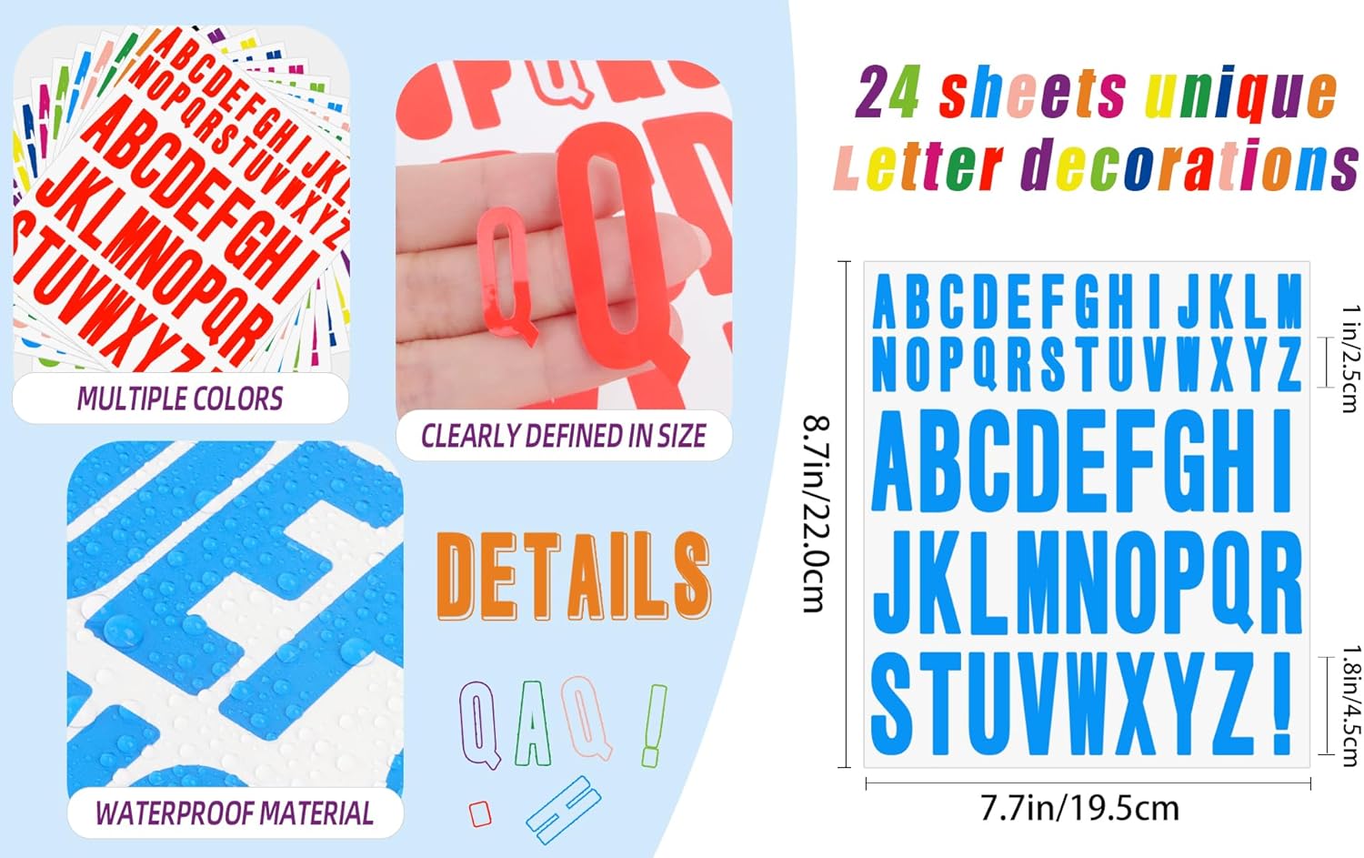 12枚入り 1インチ 2インチ レターステッカー クラフト用 - Art And Craft Letter Z のレビューと価格
