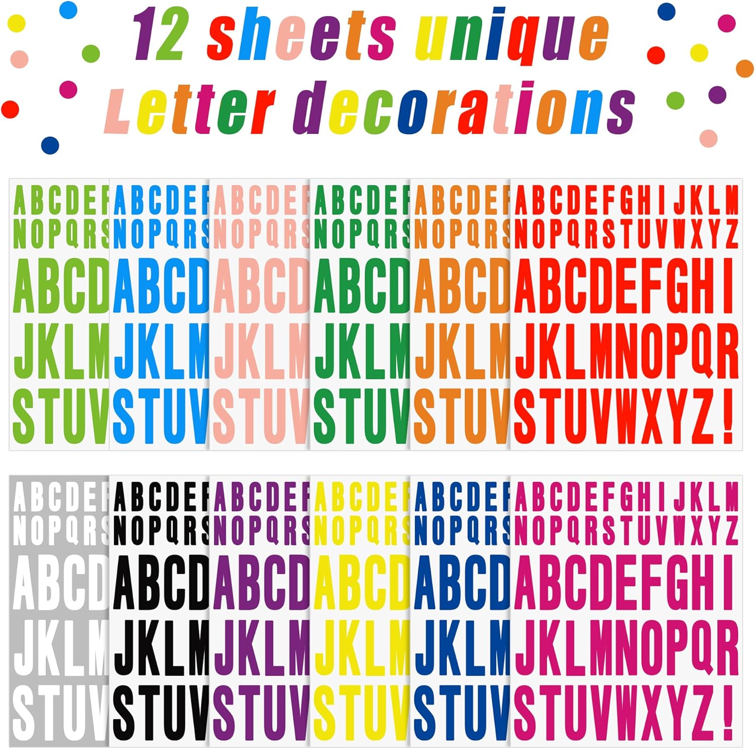 12枚入り 1インチ 2インチ レターステッカー クラフト用 - Art And Craft Letter Z のレビューと価格