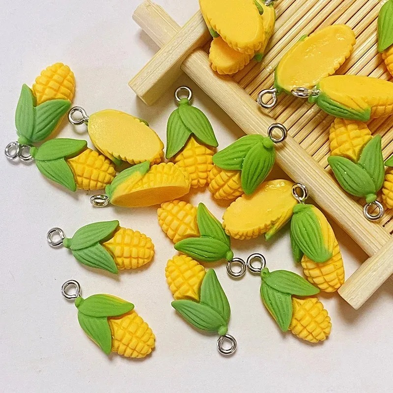 20個入り 面白いミニコーン野菜樹脂チャーム 人工食品ペンダ - Art Craft Resin のレビューと価格