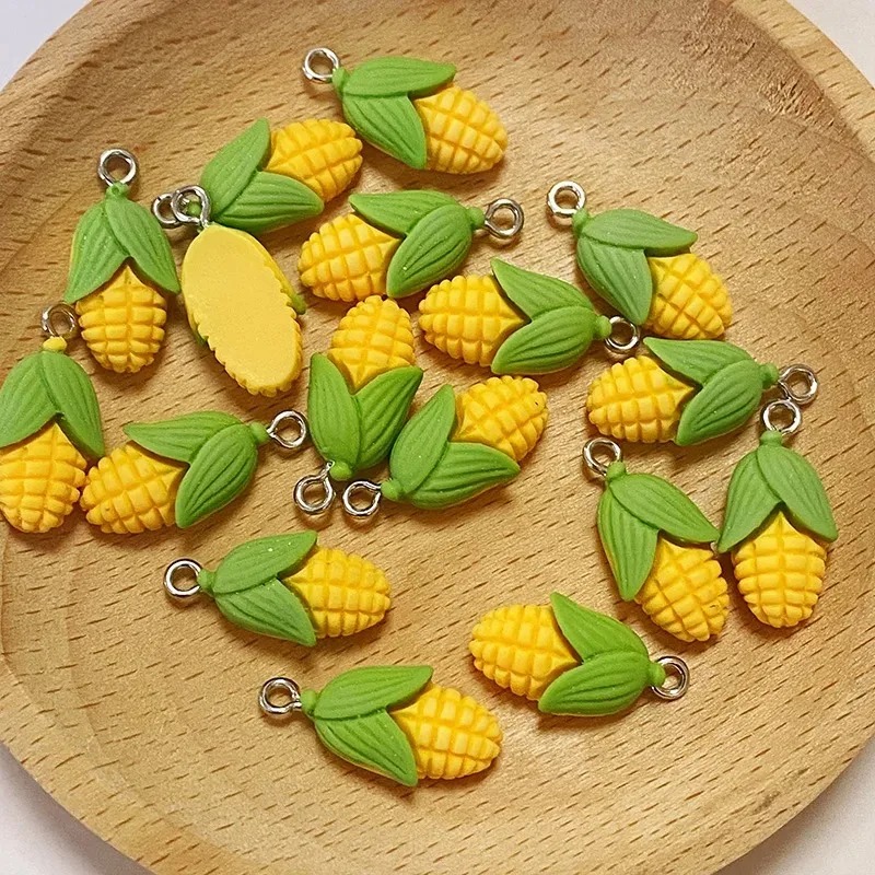 20個入り 面白いミニコーン野菜樹脂チャーム 人工食品ペンダ - Art Craft Resin のレビューと価格