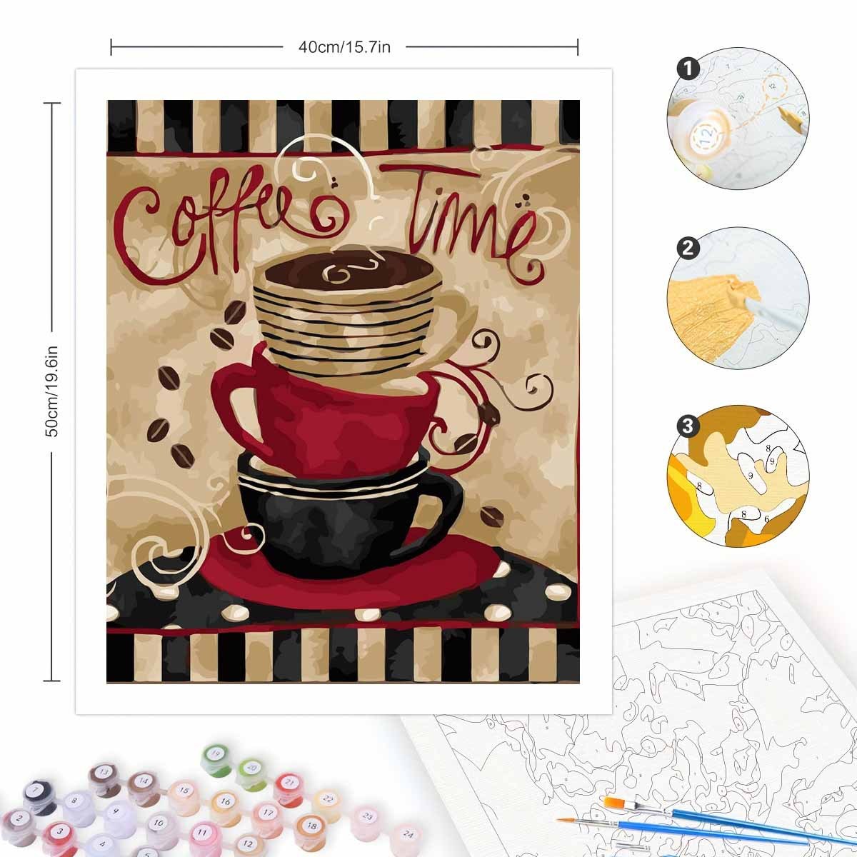 大人向けペイント・バイ・ナンバーズキット 初心者向け 40X - Art Craft Letter A のレビューと価格