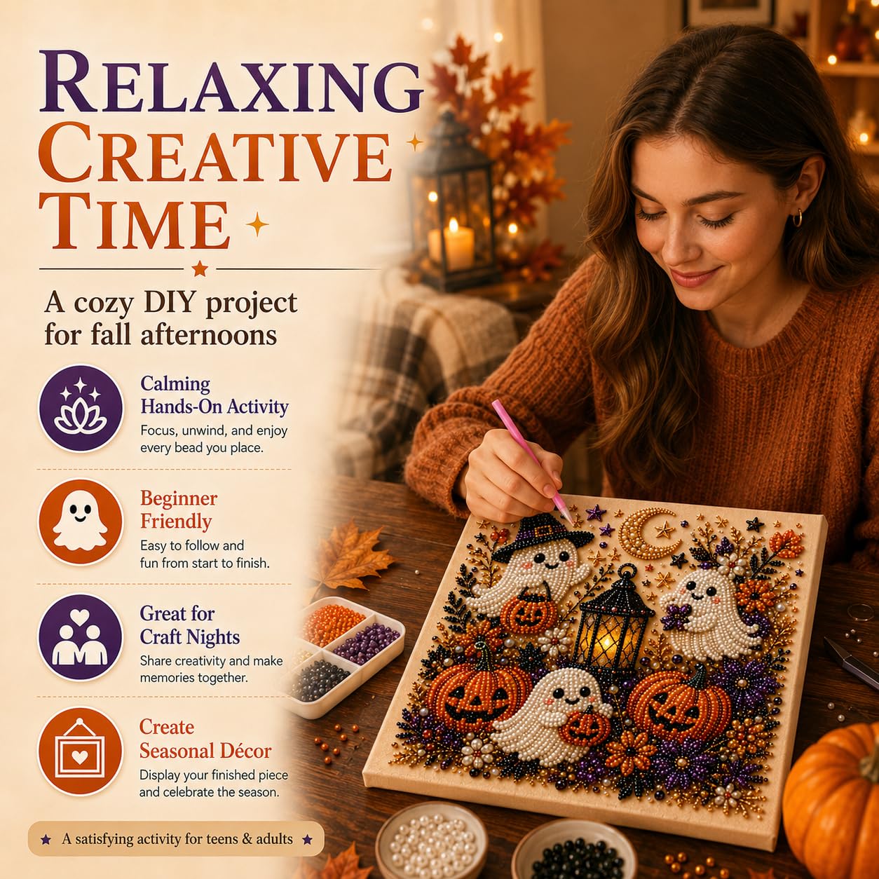 @ハロウィン ゴーストパールアートキット 大人用 DIYパー - Art Craft Resin のレビューと価格