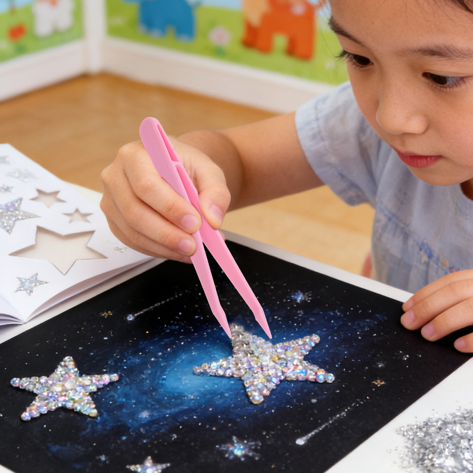 20個入り 幼稚園用プラスチックピンセット - ジュエリー製 - Art Craft For Preschoolers のレビューと価格