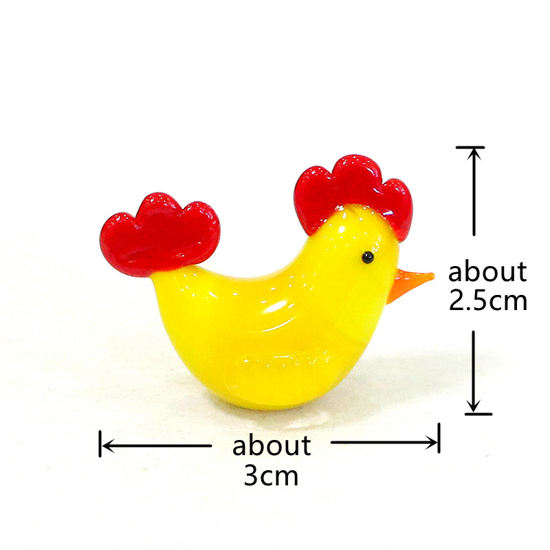イースター装飾小さなガラス動物像の装飾品かわいい羊牛ピンク豚 - Art Craft Duck のレビューと価格