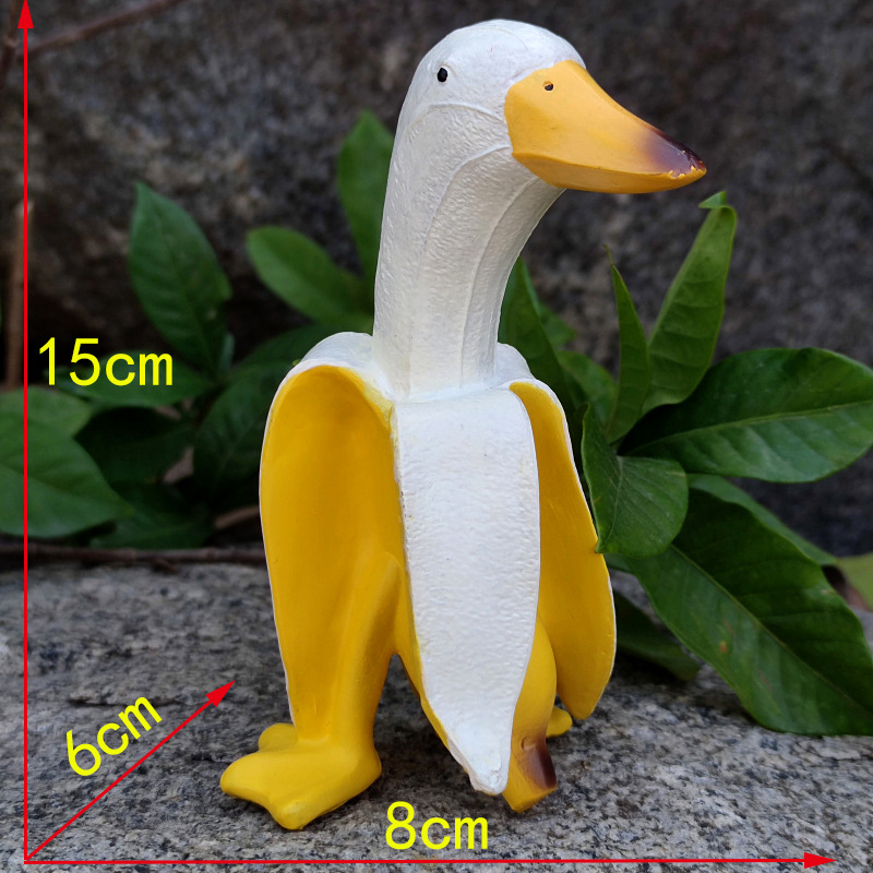 バナナアヒルクリエイティブガーデン装飾彫刻庭ヴィンテージガー - Art Craft Duck のレビューと価格
