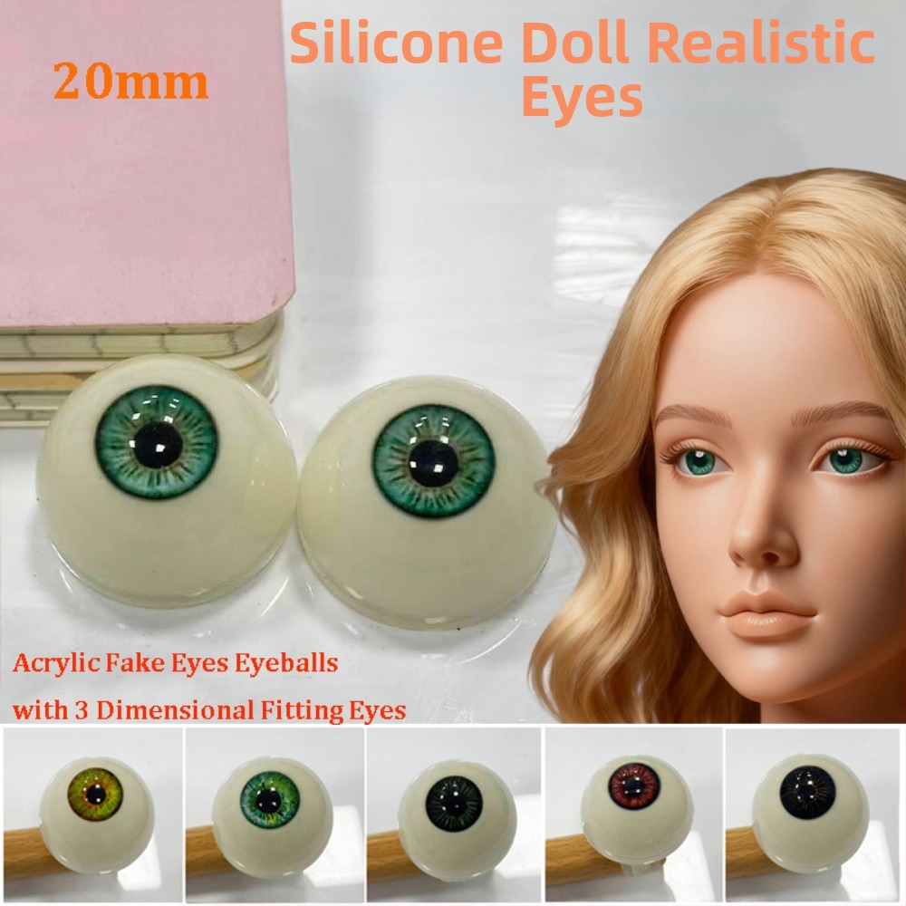 1ペア20mmアクリル製フェイクアイ眼球、3次元フィッティン - Art Craft Eyes のレビューと価格