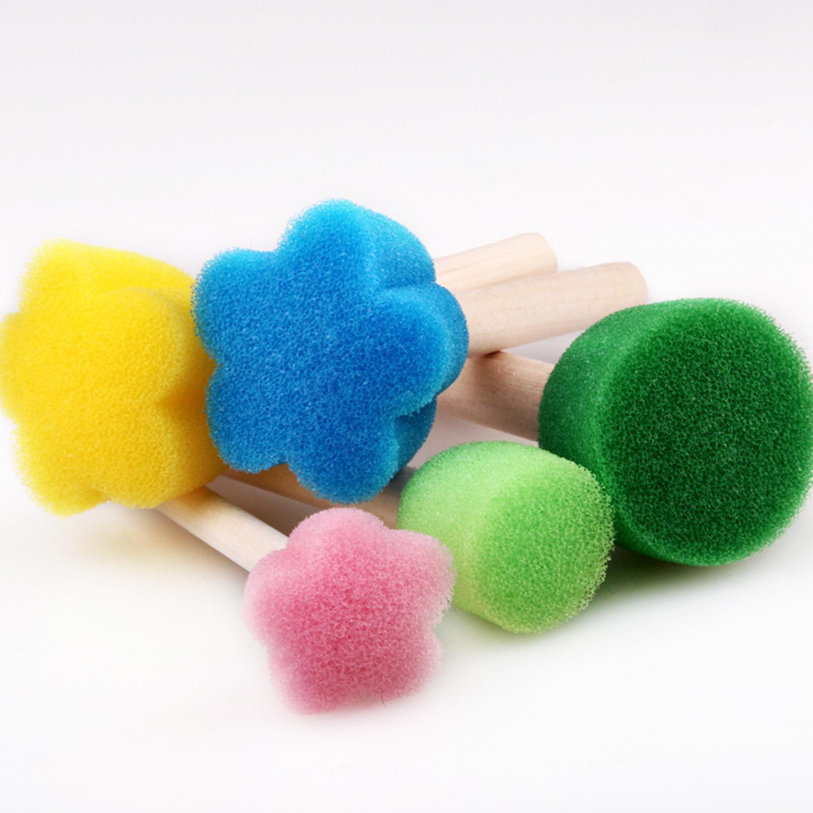 5個入り 再利用可能な子供用ペイントスポンジ 握りやすい幼児 - Art Craft For Preschoolers のレビューと価格