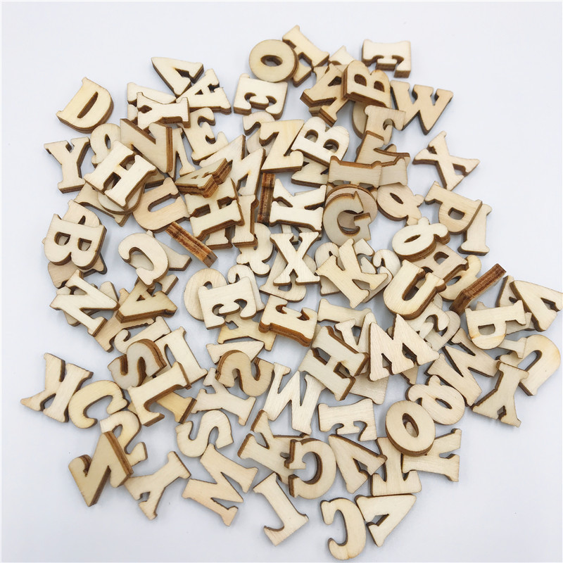 100/200/400個 ミニ未完成木製チップシェイプ アル - Art And Craft Letter Z のレビューと価格