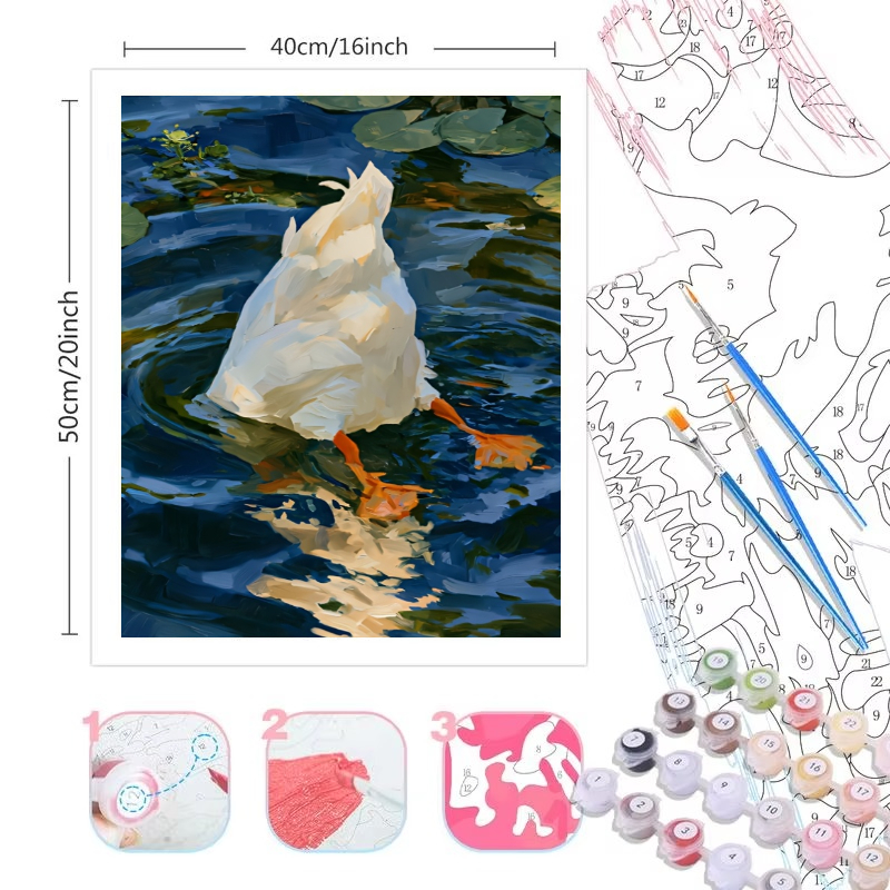 大人向けペイント・バイ・ナンバーズキット 初心者向け 40X - Art Craft Duck のレビューと価格