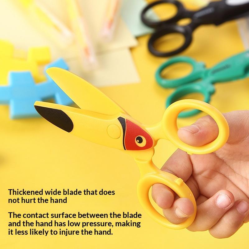 3個セット 子供用プラスチックはさみ かわいい漫画のオウムと - Art Craft For Preschoolers のレビューと価格
