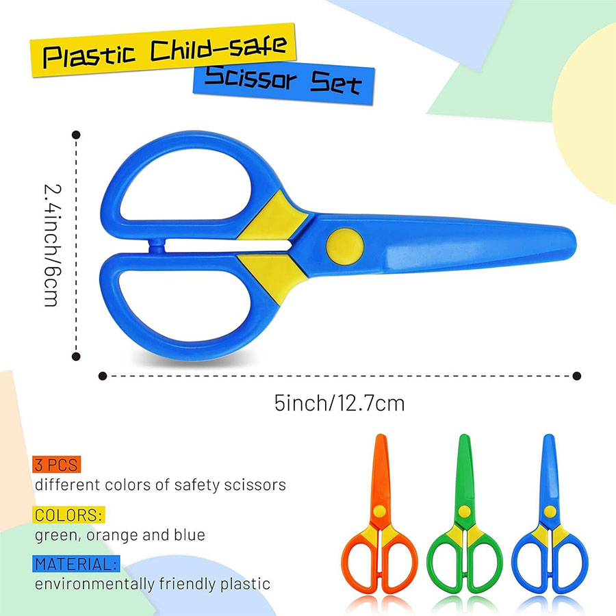 プラスチック製安全はさみ 鈍い先端のはさみ 就学前トレーニン - Art Craft For Preschoolers のレビューと価格