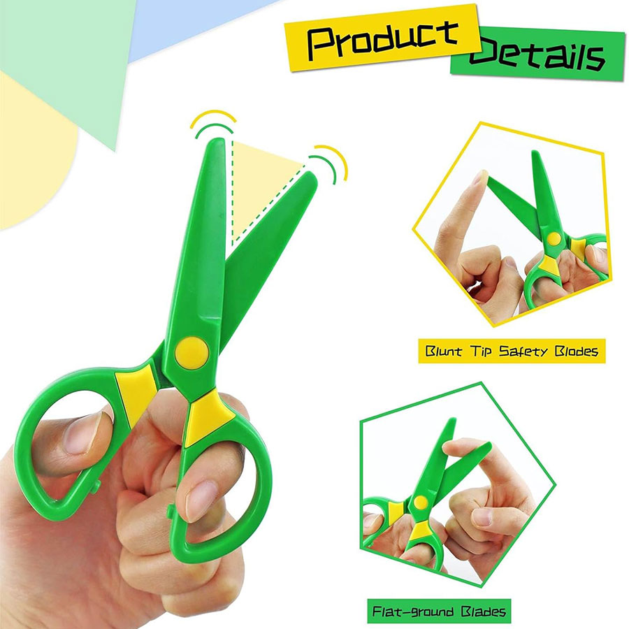 プラスチック製安全はさみ 鈍い先端のはさみ 就学前トレーニン - Art Craft For Preschoolers のレビューと価格
