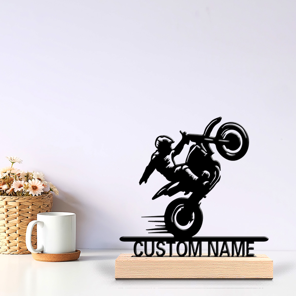 1個入り シンプルなバイクの子供用カスタムテキストメタルスタ - Art Craft Wood のレビューと価格