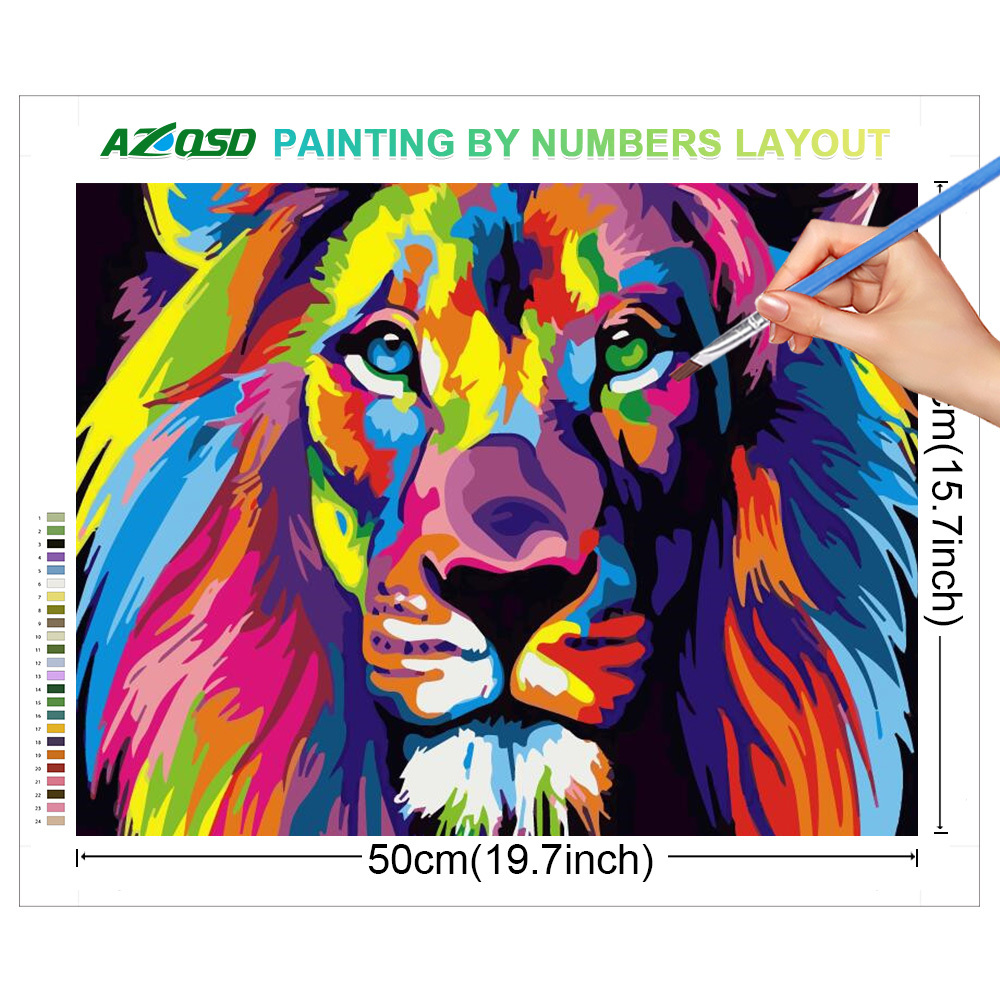 Azqsd-数字による大人の絵、キャンバス上のカラフルな描画 - Art Craft Gifts For Adults のレビューと価格