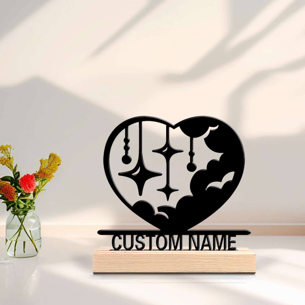 1個入り ファッション ラブクラウド カスタムテキスト メタ - Art Craft Wood のレビューと価格