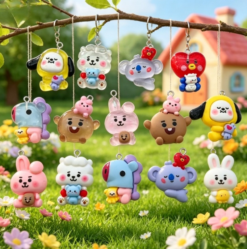 7 個 BT21 樹脂漫画チャーム DIY アクセサリークラ - Art Craft Resin のレビューと価格