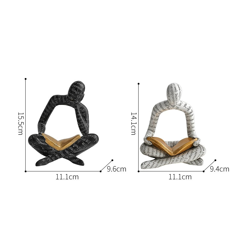 読書像の装飾品、文字入り中空樹脂工芸品、カップルアート、テレ - Art Craft Letter A のレビューと価格