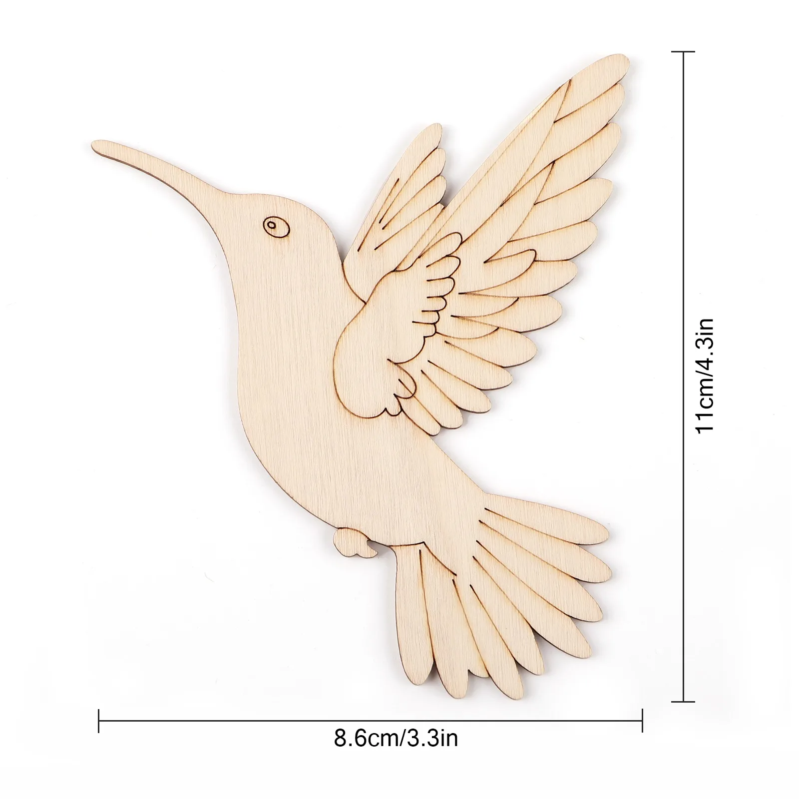 10個入り未完成木製動物鳥の切り抜き、木製吊り下げ飾り用木製 - Art Craft & Architecture のレビューと価格