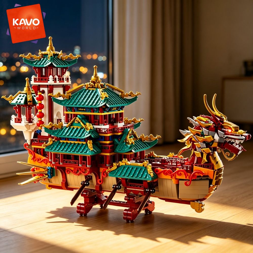 KAVOWORLD 2453ピース ドラゴンボート 組み立て - Art Craft Meaning のレビューと価格