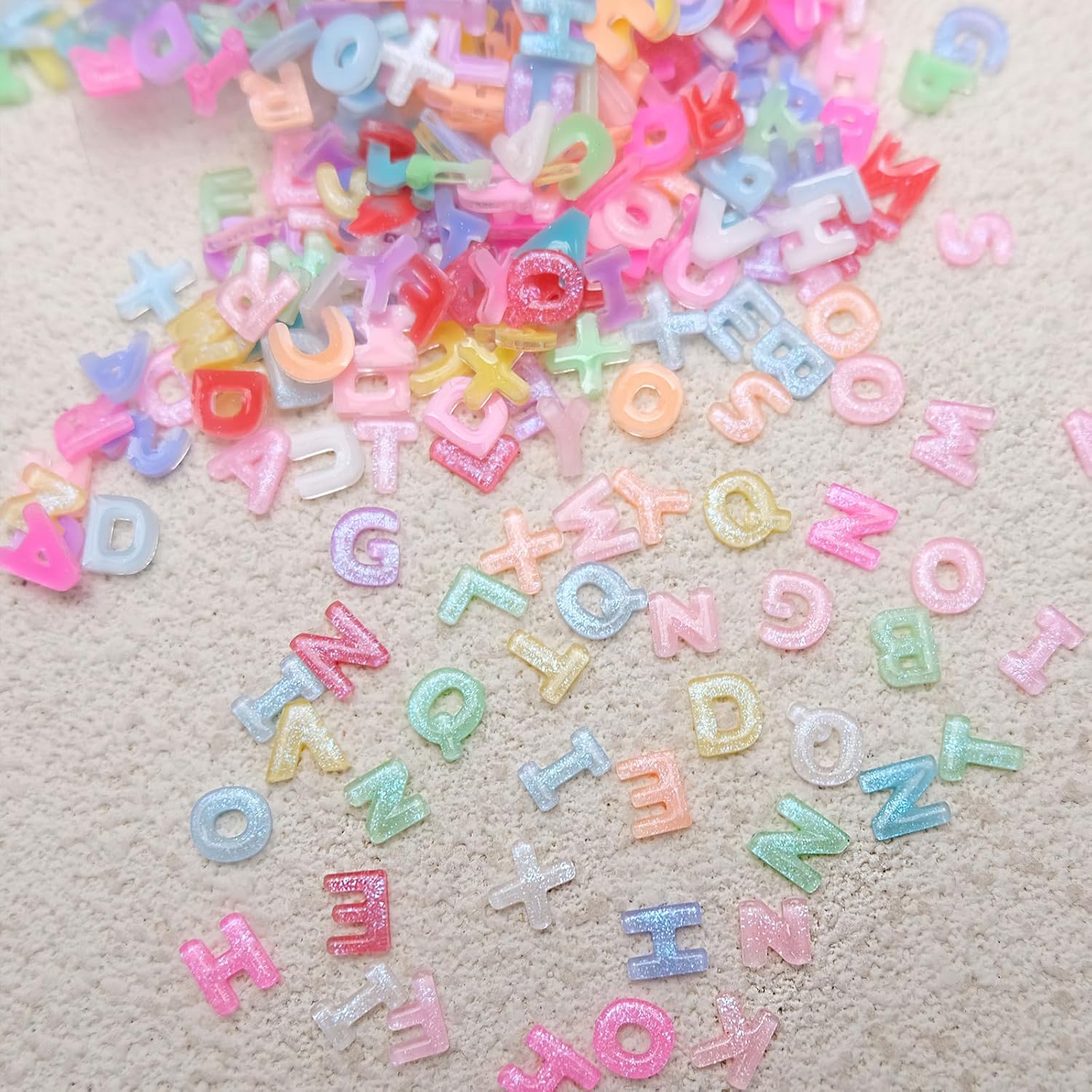 100個入り 3D カラフルレターネイルチャーム A-Z 英 - Art And Craft Letter Z のレビューと価格