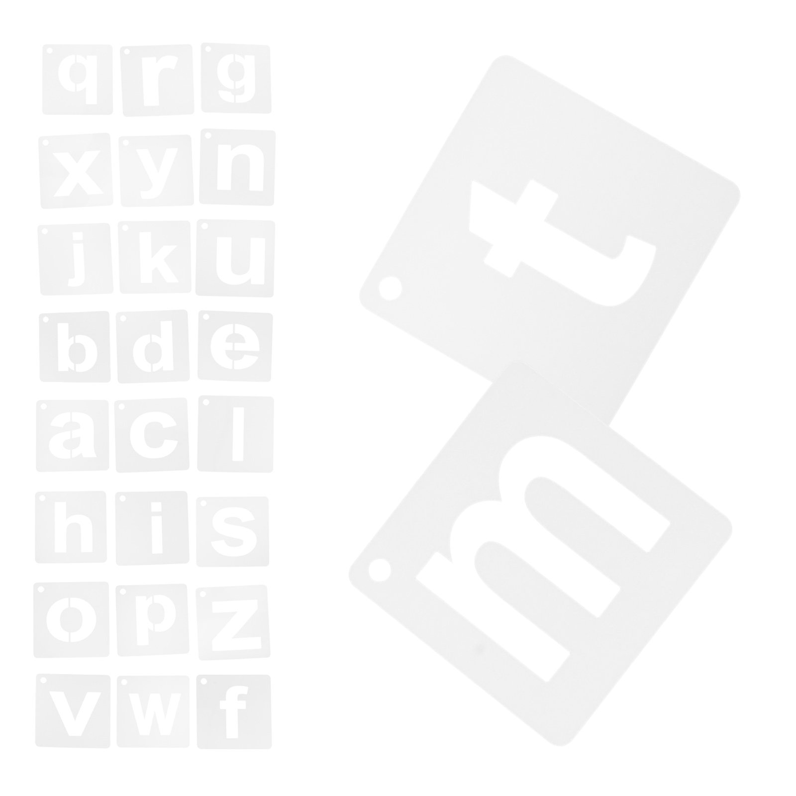 1セット早期教育用アルファベット文字ステンシル、再利用可能な - Art And Craft Letter Z のレビューと価格