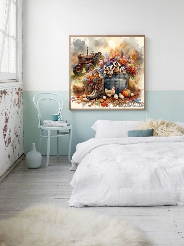 農場の動物のダイヤモンド絵画キット,かわいい女の子,男の子, - Art Craft Duck のレビューと価格