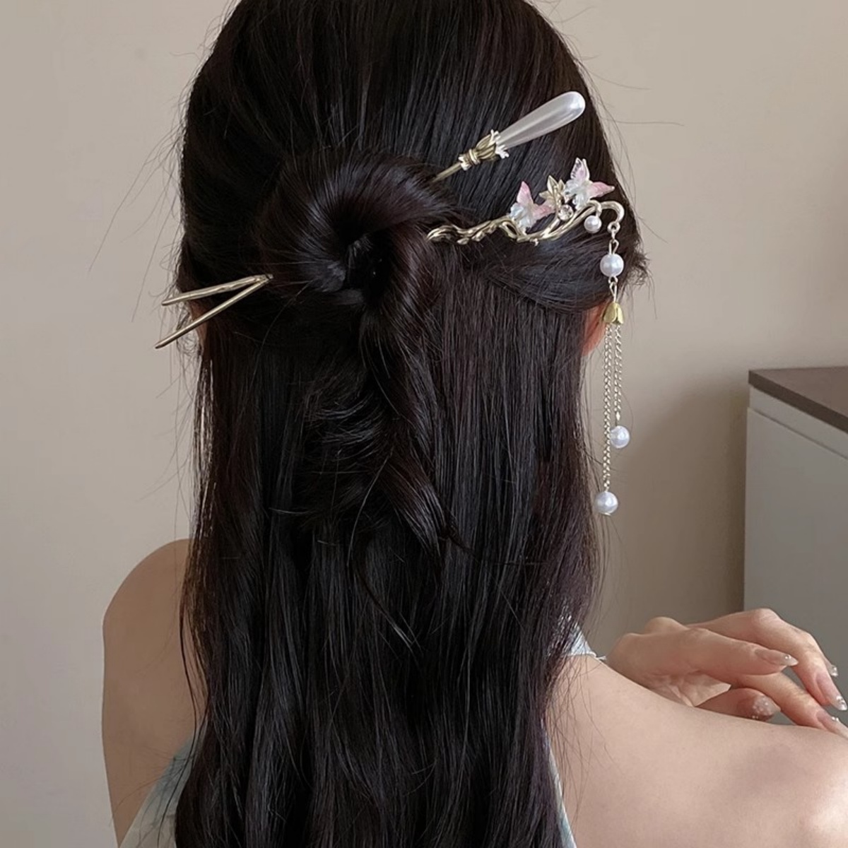 2025 新しい花のヘアピン女性のためのエレガントな花蝶パー - Art Craft Shop のレビューと価格