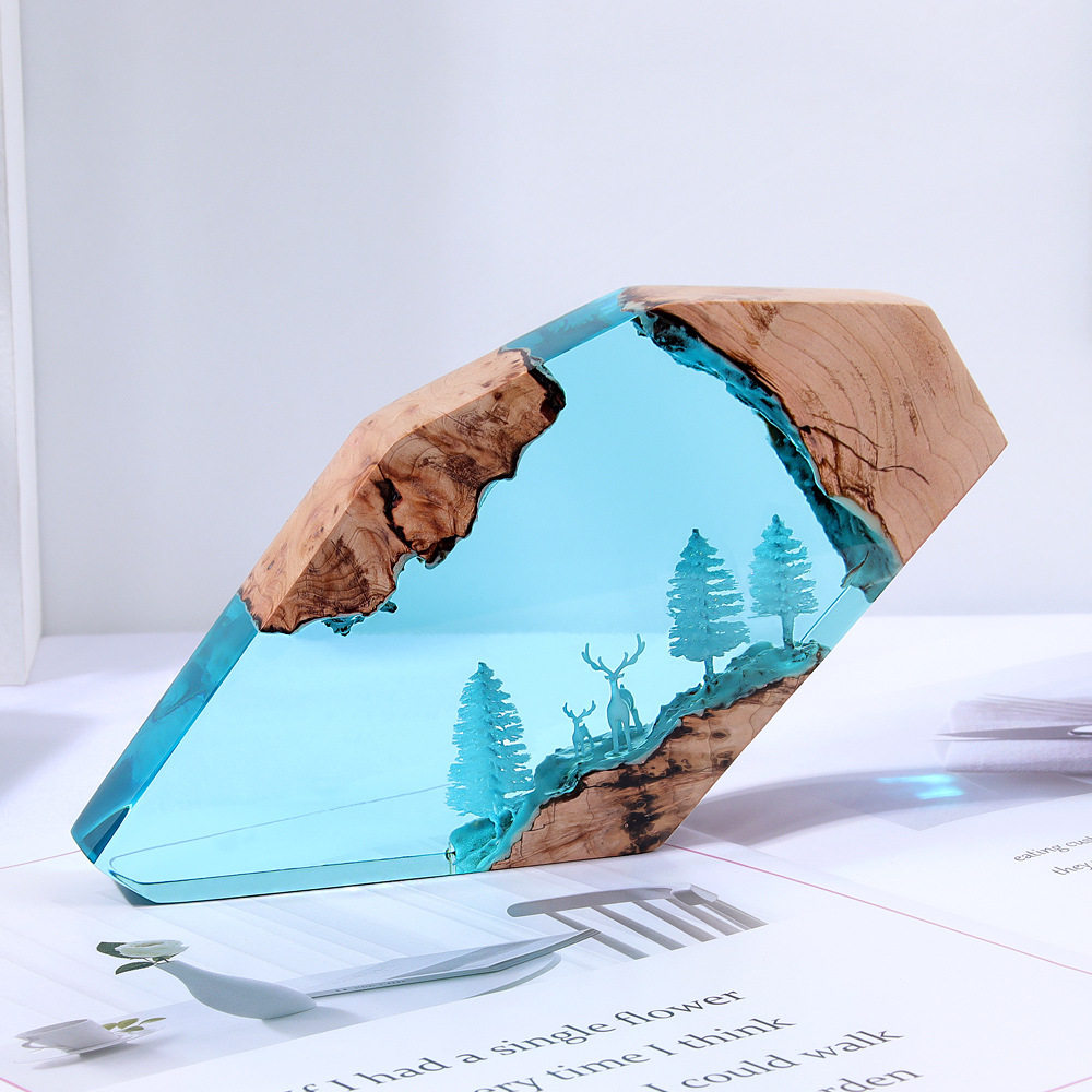 森の妖精鹿デスクトップアート、パーソナライズされた発光オーナ - Art Craft Wood のレビューと価格