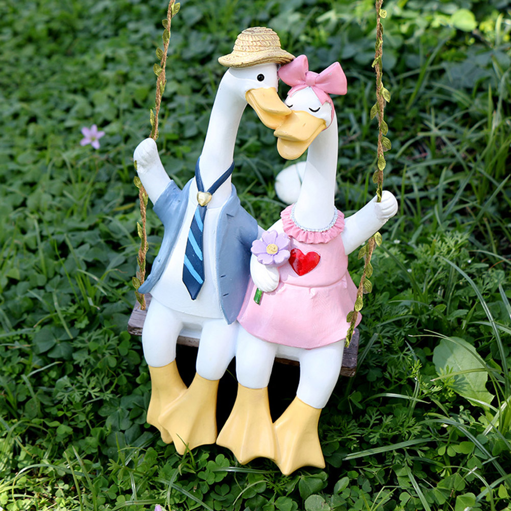 カップルダックスイング像 カップルダックスタチュー 屋外庭園 - Art Craft Duck のレビューと価格