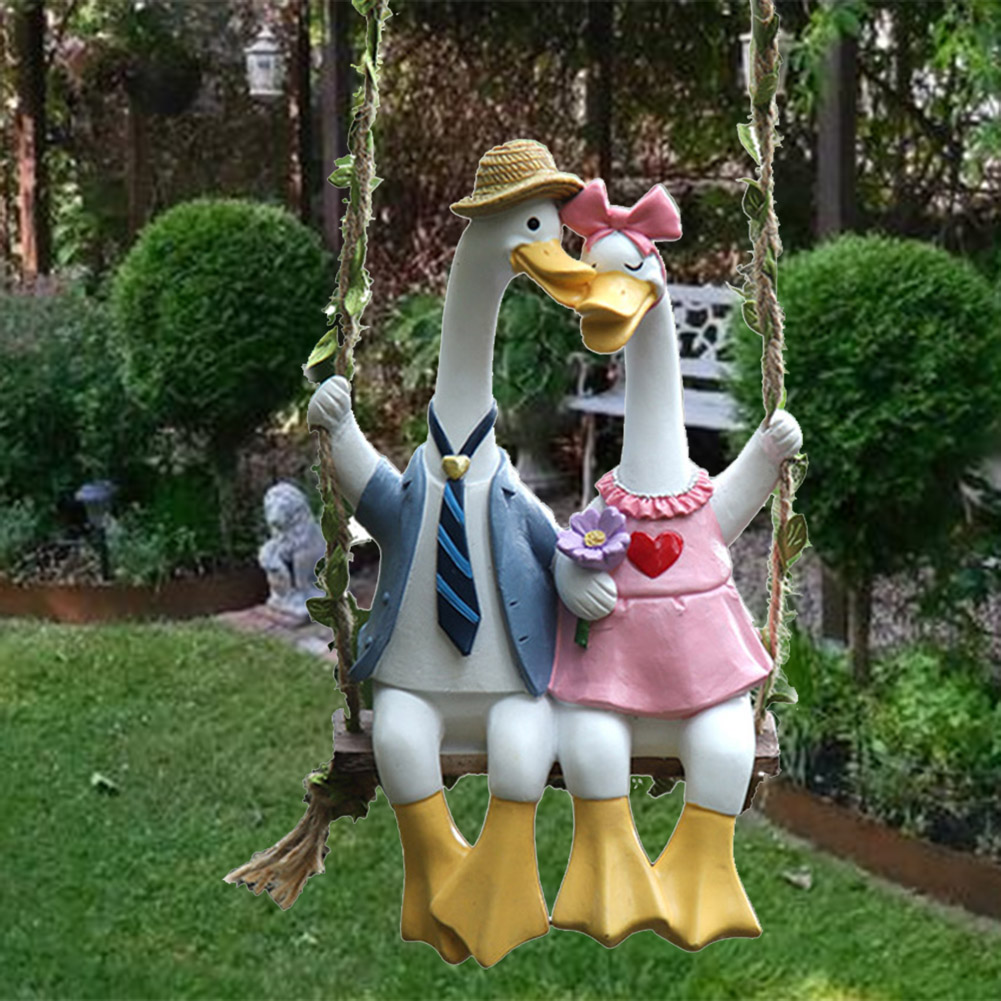 カップルダックスイング像 カップルダックスタチュー 屋外庭園 - Art Craft Duck のレビューと価格