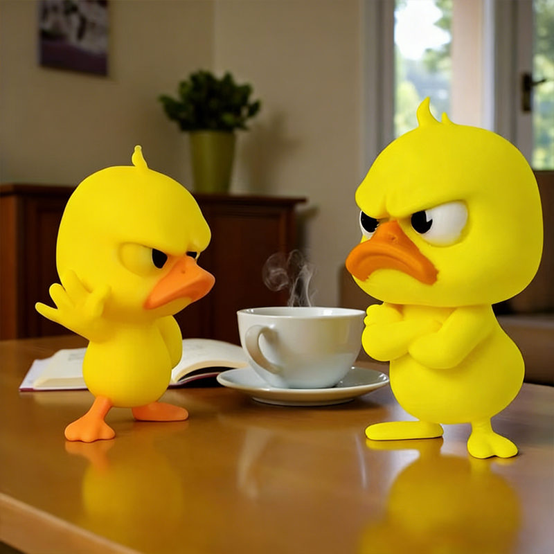1/3個入り 怒った黄色いアヒルの置物 拒否のジェスチャーを - Art Craft Duck のレビューと価格