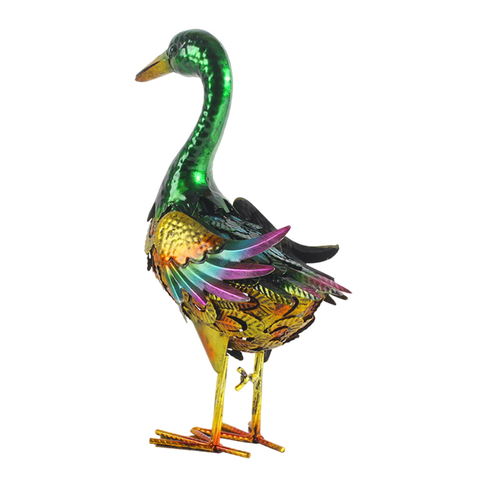 立ちアヒル像鉄製リアルな動物の置物プール通路裏庭用 - Art Craft Duck のレビューと価格