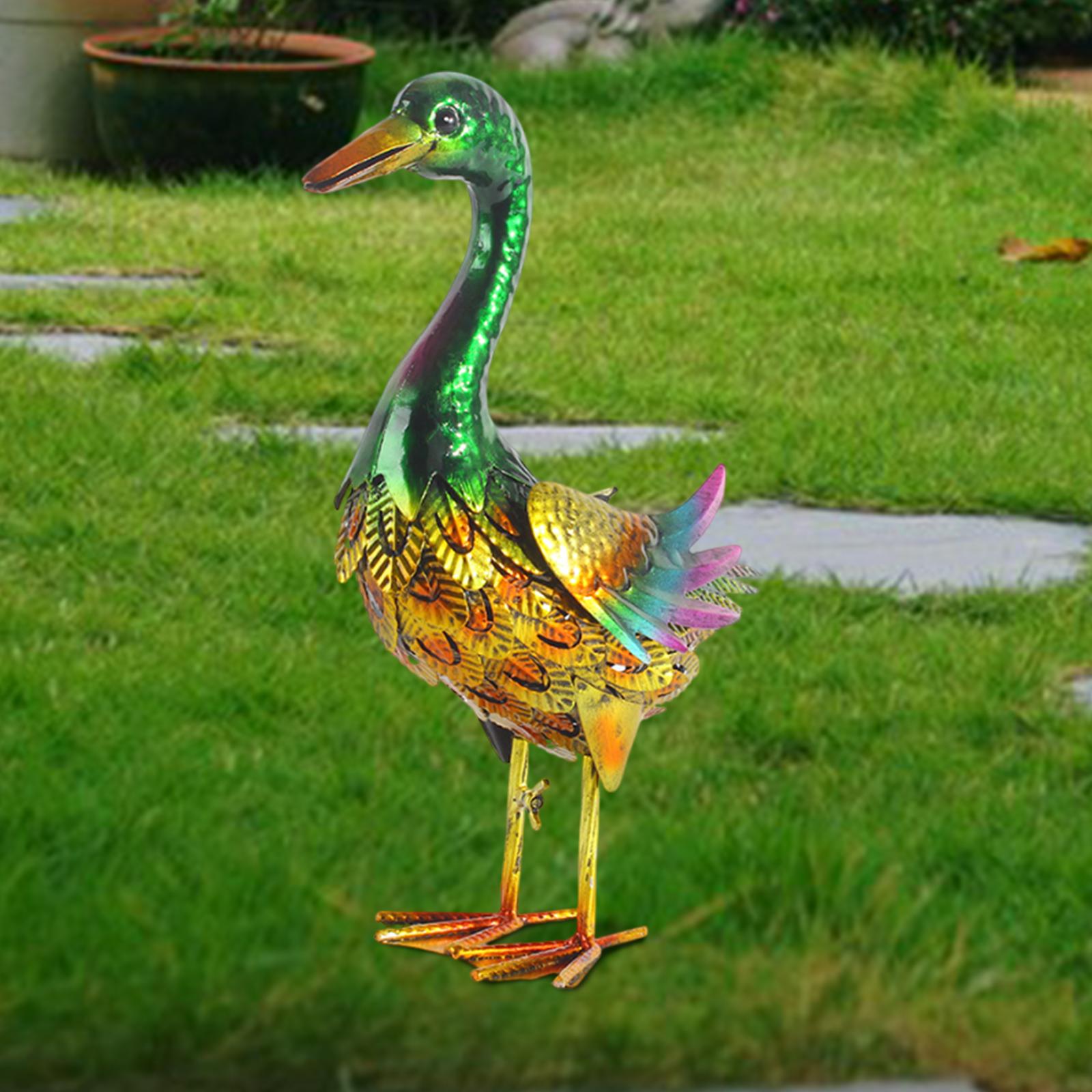 立ちアヒル像鉄製リアルな動物の置物プール通路裏庭用 - Art Craft Duck のレビューと価格