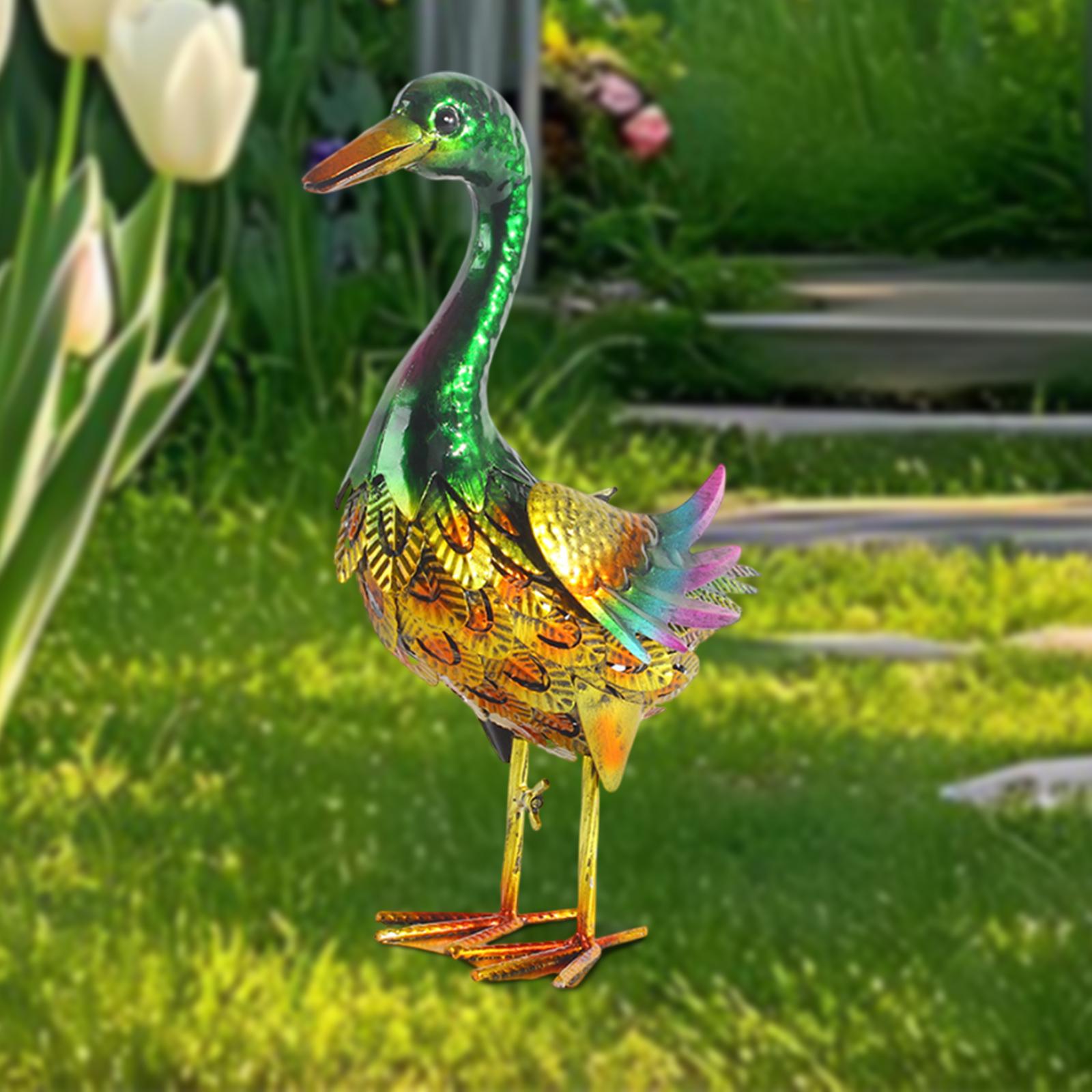 立ちアヒル像鉄製リアルな動物の置物プール通路裏庭用 - Art Craft Duck のレビューと価格