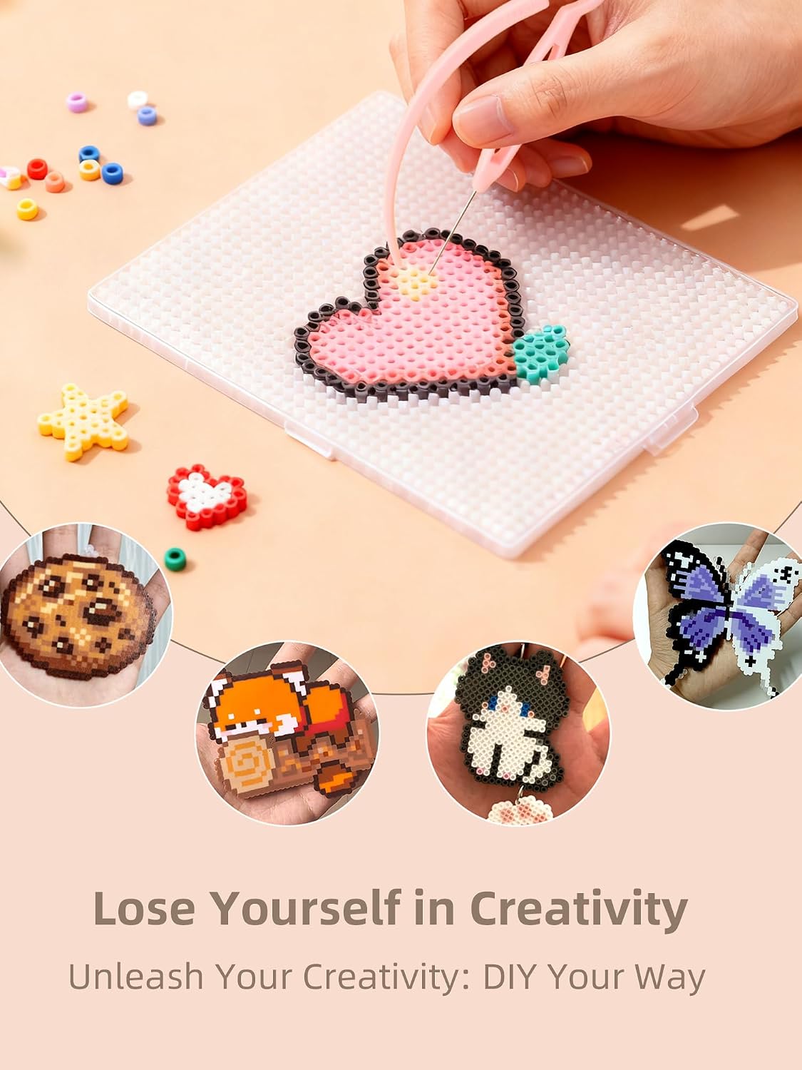 ヒューズビーズキット - 簡単DIY - 96色 53000 - Art Craft & Architecture のレビューと価格