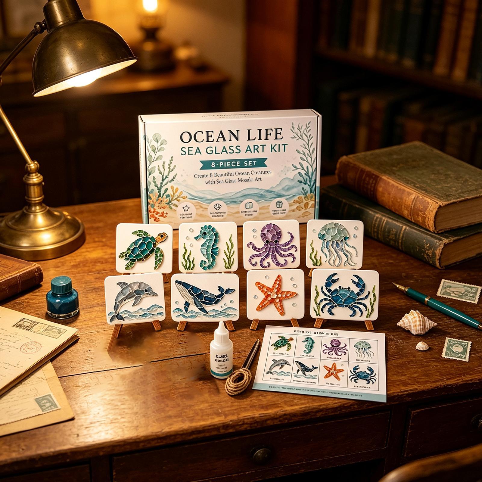 DIYクラッシュグラスアートキット、海岸のシーグラスモザイク - Art Craft Kits For Adults のレビューと価格